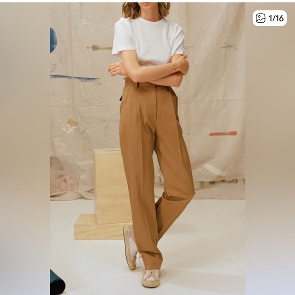 Caves Collect / KATE TAN JAPANESE COTTON PANTS trousers khaki XS (AUS 6) - Picture 6 of 8